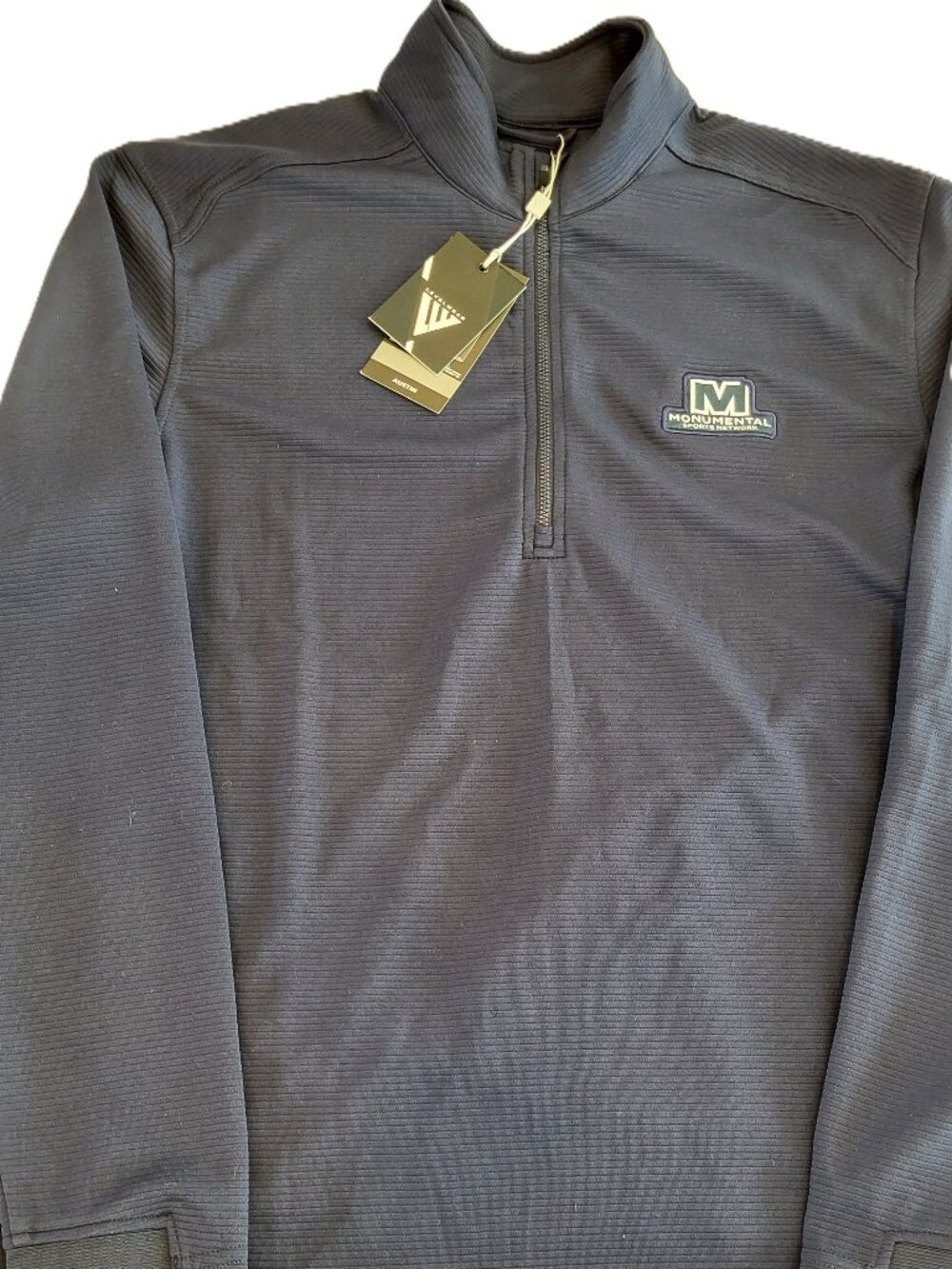 Levelwear Austin Monumental Sports Network Navy Quarter Zip Pullover M NWT